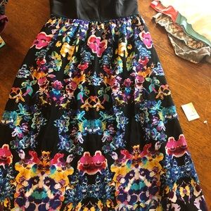 Black & floral maxi dress